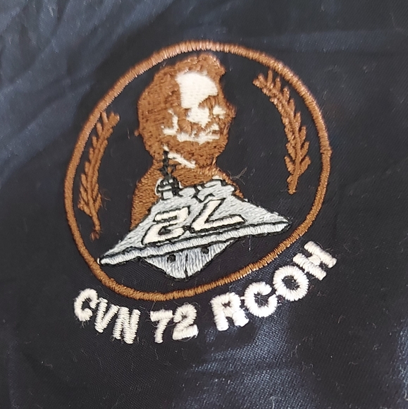 Navy Golf Pullover Windbreaker Size XL Harriton USS Abraham Lincoln - Picture 4 of 7